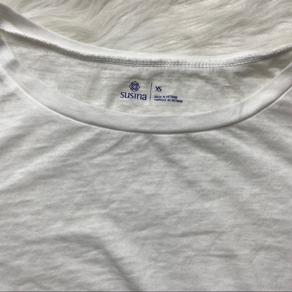 NWT Susina Ruched Burnout T-Shirt - Picture 5 of 6